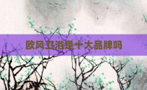 欧风卫浴是十大品牌吗