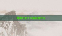 啤酒行业十大痛点是什么