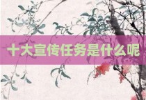 十大宣传任务是什么呢