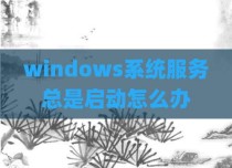 windows系统服务总是启动怎么办