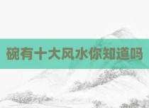 碗有十大风水你知道吗