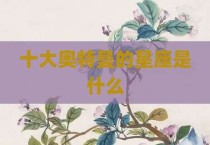十大奥特曼的星座是什么