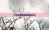 十大元素体系结构是什么