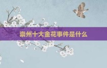 崇州十大金花事件是什么