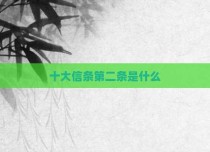十大信条第二条是什么