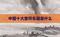 中国十大音符乐器是什么