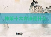 神策十大方法是什么