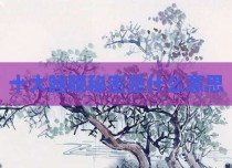 十大睡眠秘密是什么意思
