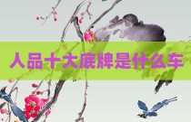 人品十大底牌是什么车