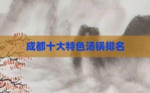成都十大特色汤锅排名