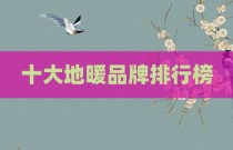 十大地暖品牌排行榜