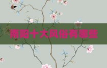 南阳十大风俗有哪些