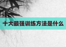 十大最强训练方法是什么