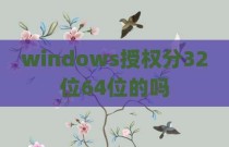 windows授权分32位64位的吗