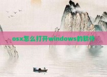 osx怎么打开windows的软件