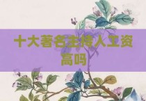 十大著名主持人工资高吗