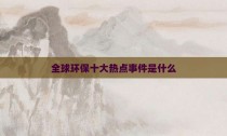 全球环保十大热点事件是什么