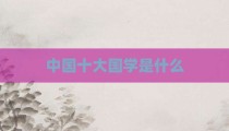 中国十大国学是什么