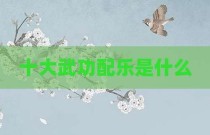十大武功配乐是什么