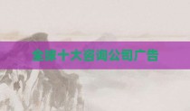 全球十大咨询公司广告