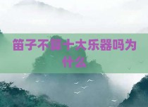 笛子不算十大乐器吗为什么