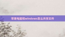 苹果电脑和windows怎么共享文件