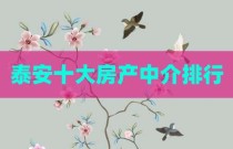 泰安十大房产中介排行