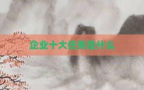 企业十大任务是什么