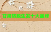 甘肃防脱生发十大品牌