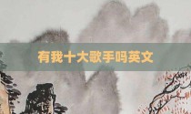 有我十大歌手吗英文