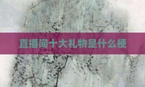 直播间十大礼物是什么梗