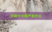 介休十大特产是什么