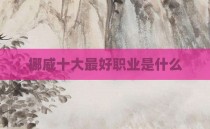 挪威十大最好职业是什么