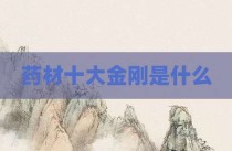 药材十大金刚是什么