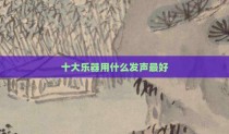 十大乐器用什么发声最好