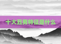 十大丑男特征是什么