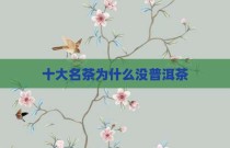 十大名茶为什么没普洱茶