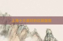 上海十大最好的肛肠医院