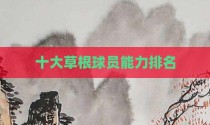 十大草根球员能力排名