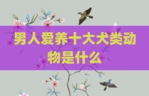 男人爱养十大犬类动物是什么