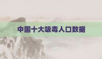 中国十大吸毒人口数据