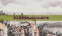 怎么看自己的windows账户名