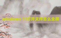 windows 11打开文件怎么全屏