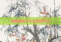股票里的十大公式指什么