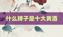 什么牌子是十大黄酒