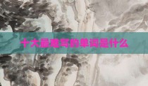十大最难写的单词是什么