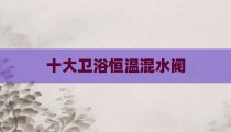 十大卫浴恒温混水阀