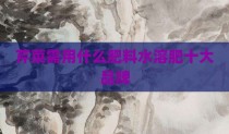 芹菜需用什么肥料水溶肥十大品牌