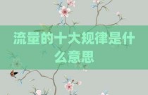 流量的十大规律是什么意思