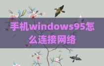 手机windows95怎么连接网络